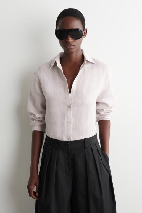 Button-down Collar Linen Shirt