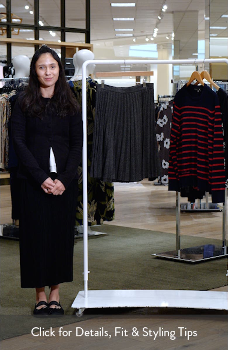 Pleated Herringbone Skirt, sales video thumbnail