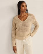 Haven Well Within Textured Cotton V-Neck Sweater