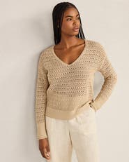 Haven Well Within Textured Cotton V-Neck Sweater