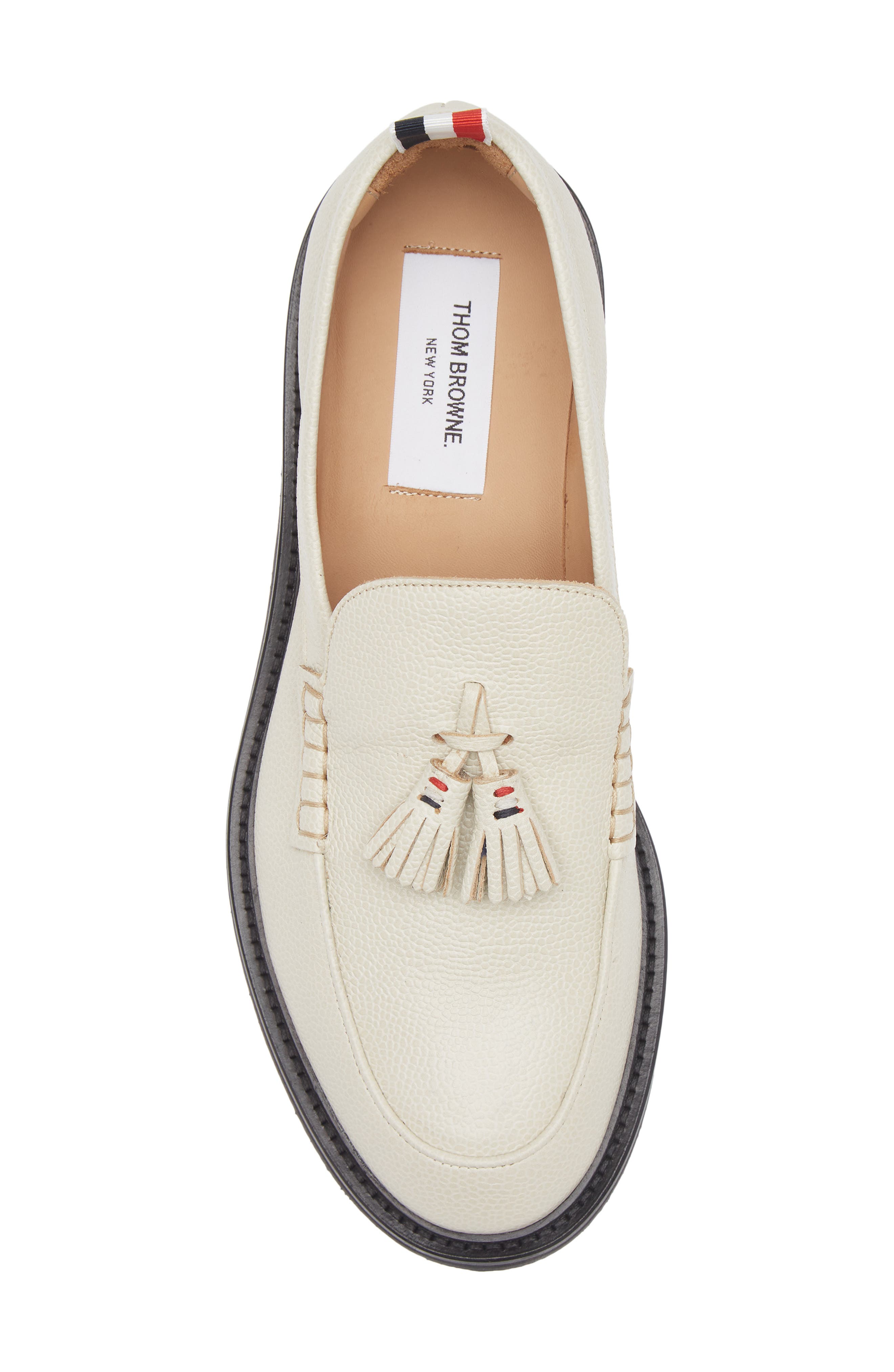 Thom Browne RWB Stitch Tassel Loafer, Alternate, color, Khaki