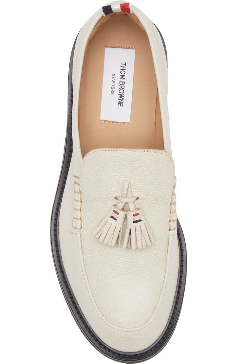 Thom Browne RWB Stitch Tassel Loafer, Alternate, color, Khaki