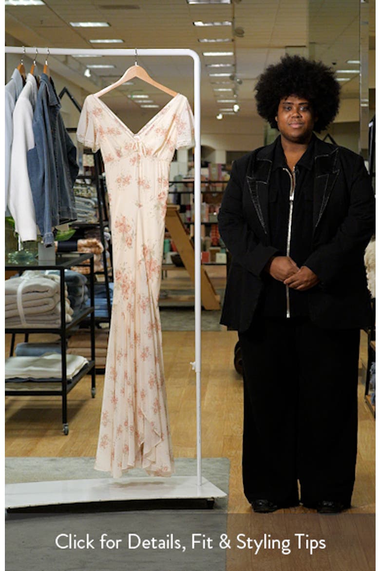 Amina Floral Georgette High Low Cocktail Dress video