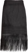 Akris Horsehair Fringe Pencil Skirt