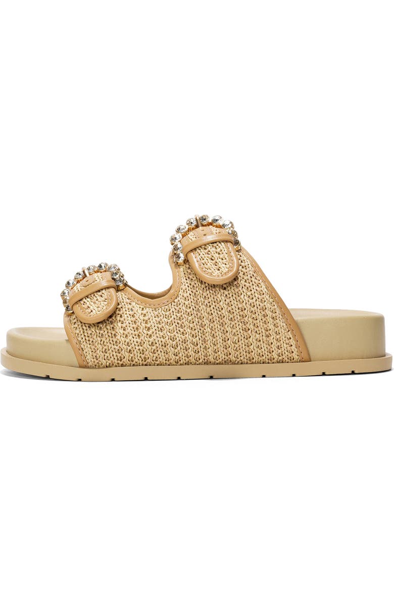 Project Cloud Elora Slide Sandal, Alternate, color, Beige Raffia