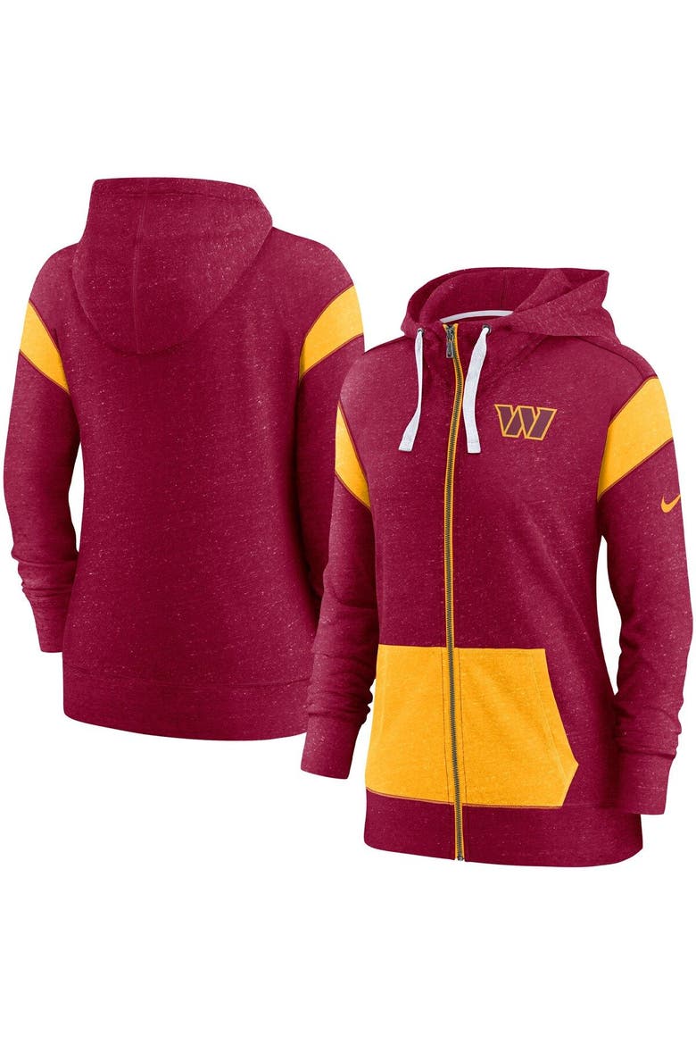 Women's Nike Burgundy/Gold Washington Commanders Monaco Lightweight Full-Zip Hoodie, Main, color, Burgundy