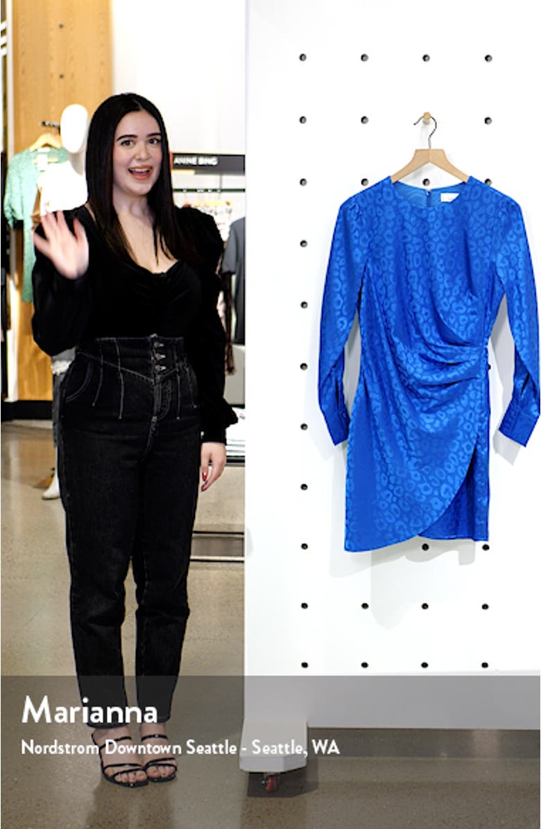 Isabella Draped Long Sleeve Minidress, sales video thumbnail