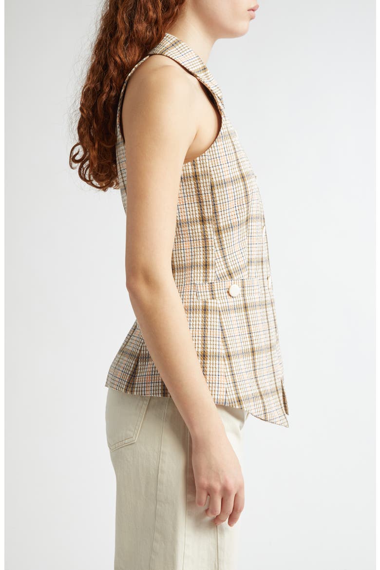 Orlinda Plaid Seersucker Vest, Alternate, color, DARK STONE MULTI