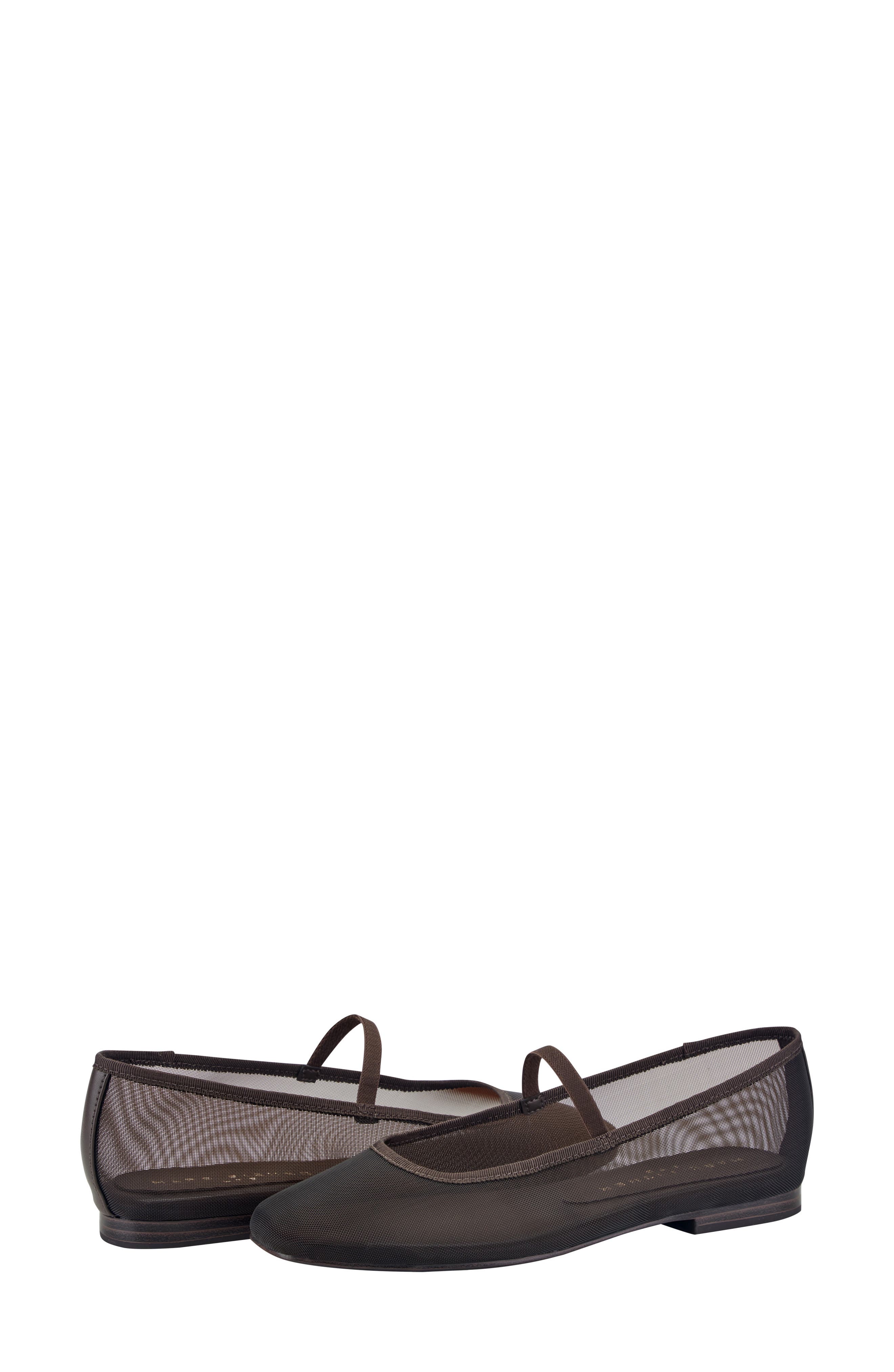 Ureka Mesh Ballet Flat, Alternate, color, DARK BROWN