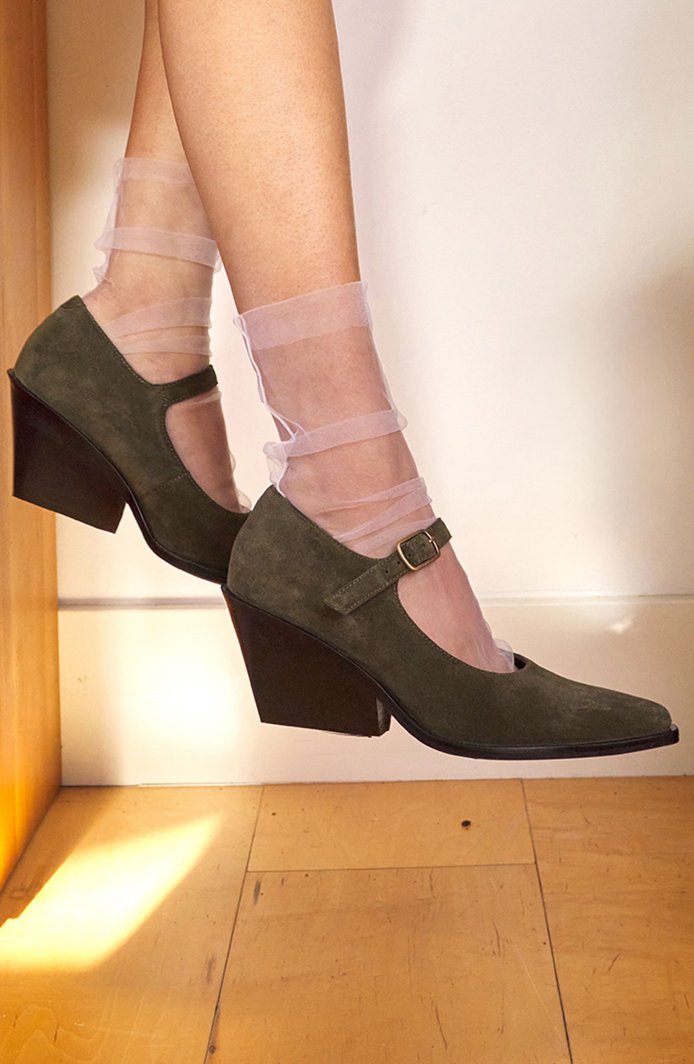 Seychelles Sparks Ankle Strap Wedge Pump, Alternate, color, Olive