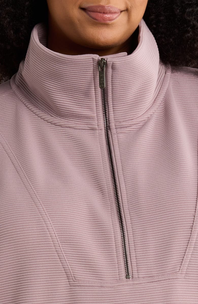 Zella Kickback Ottoman Half Zip Tunic, Alternate, color, Purple Dove