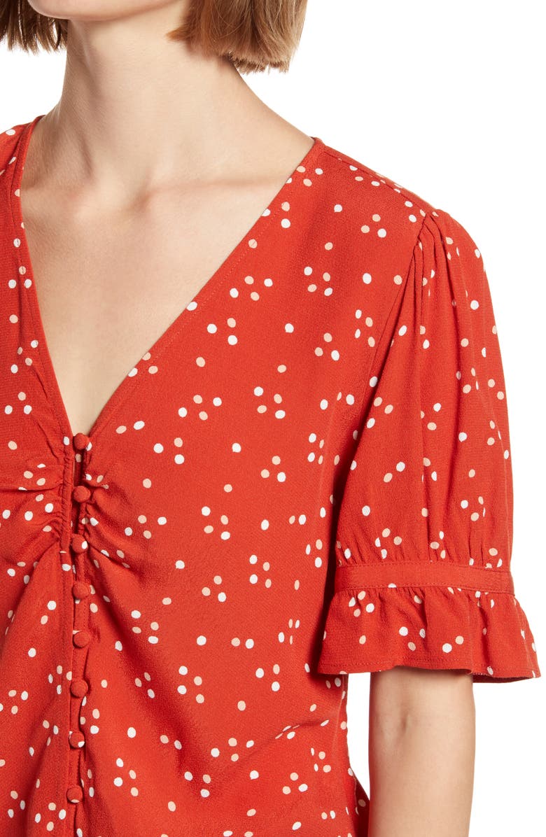 Madewell Polka Dot Daylight Top, Alternate, color,