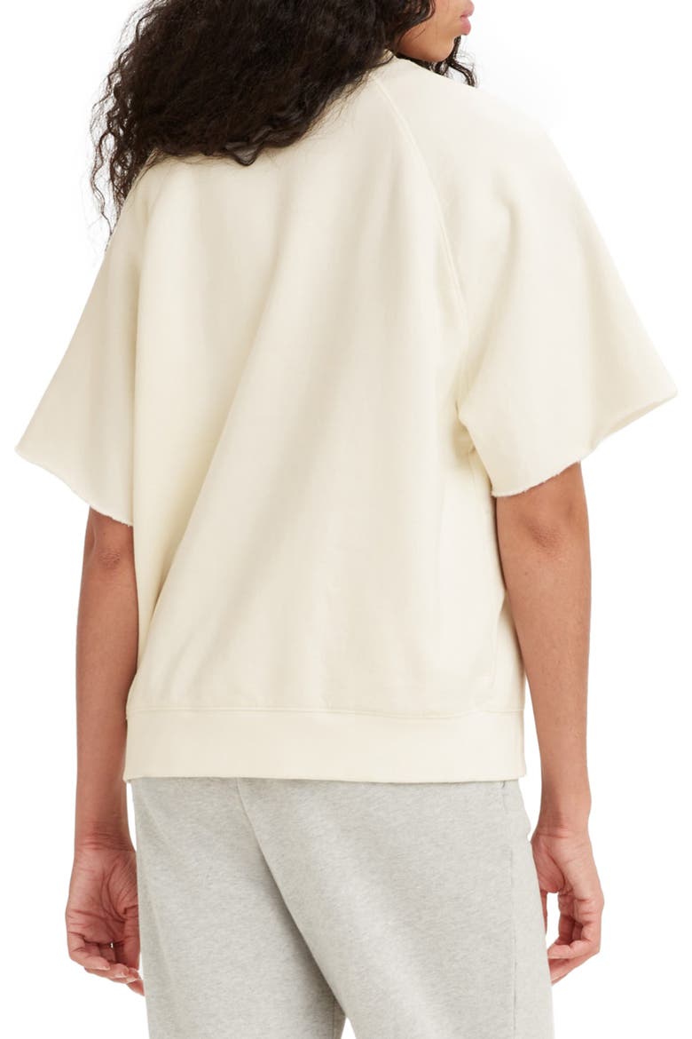 Gold Tab™ Short Sleeve Cotton Blend Fleece Graphic Sweatshirt, Alternate, color, SANTA CRUZ EGRET