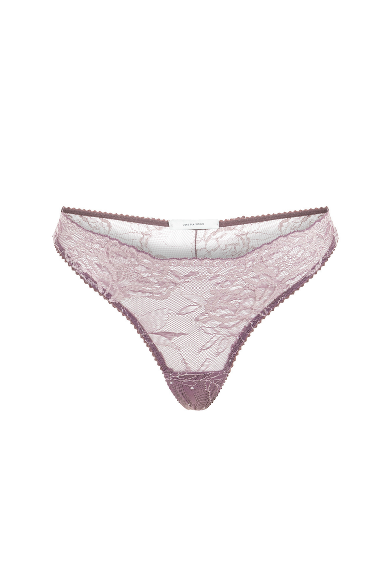 Lilly Thong - French Lace Brazilian Panties, Alternate, color, Pink