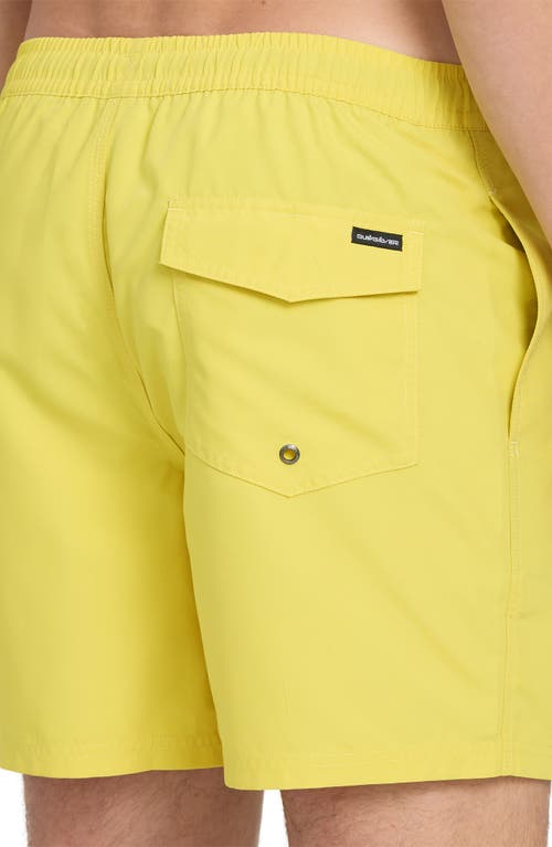 Quiksilver Everyday Solid Volley Swim Trunks In Brown