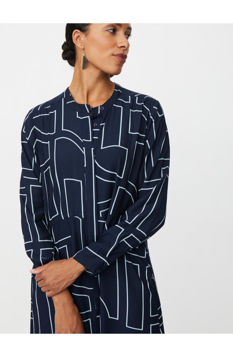 Masai Copenhagen Nataly Long Sleeve A-Line Midi Dress, Alternate, color, Navy Blazer