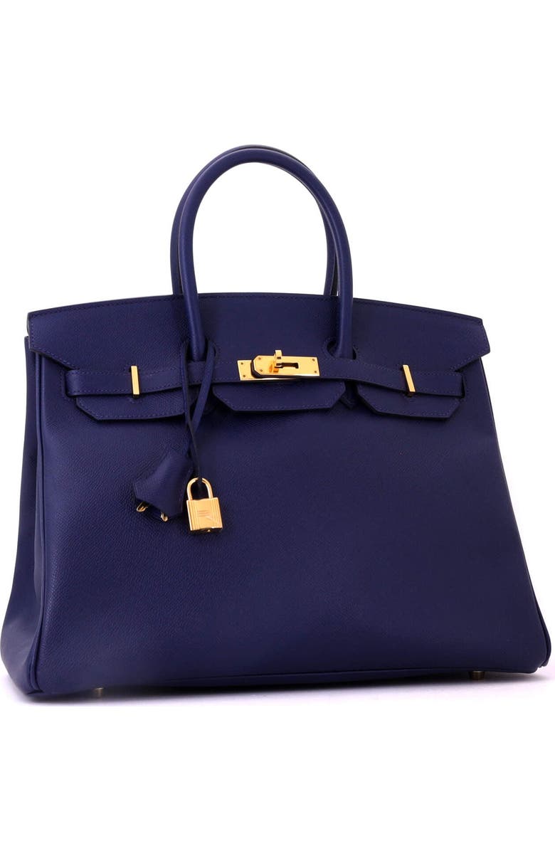 Pre-Owned Hermes Birkin Handbag Blue Epsom with Gold Hardware 35, Alternate, color, Bleu Saphir