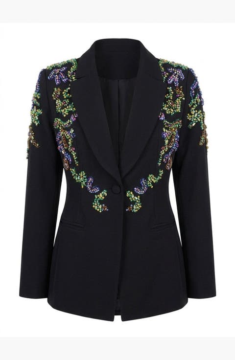 Embellished Beaded Blazer