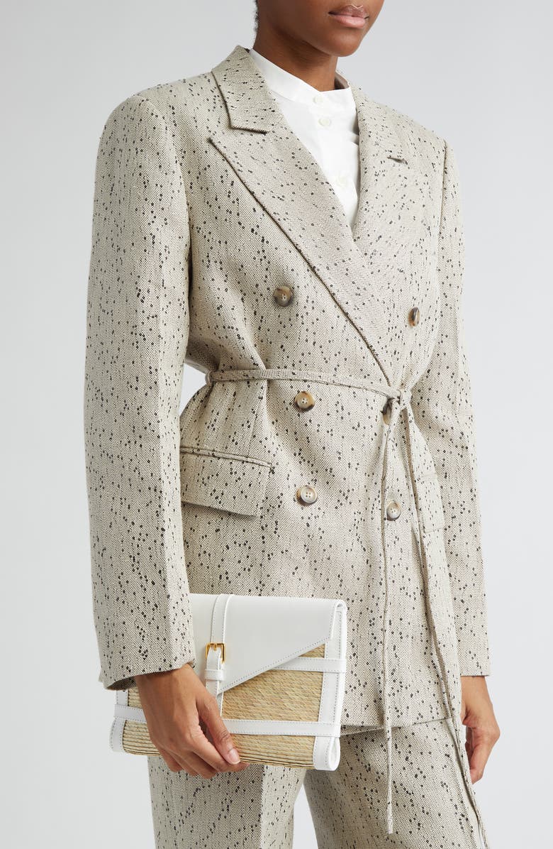 Altuzarra Watermill Palm Envelope Clutch, Alternate, color,