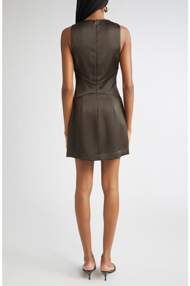 Cassea Plunge Minidress, Alternate, color, DEEP OLIVE