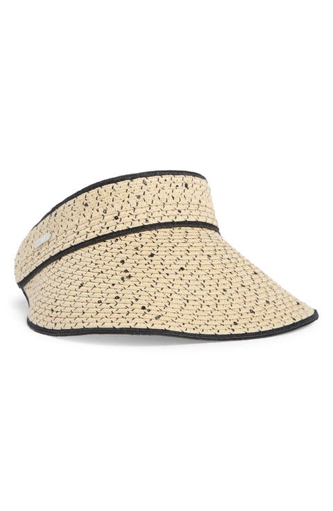 Sequin Straw Visor