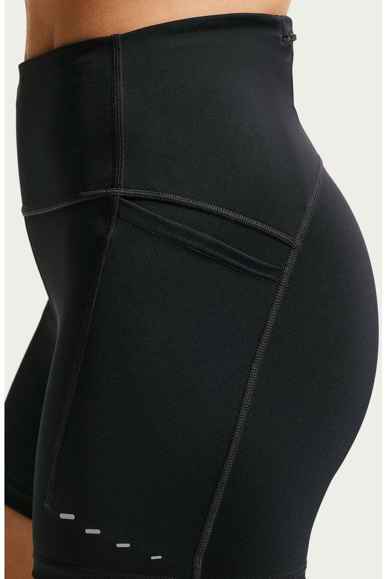 Swift Dri-Fit High Waist Bike Shorts, Alternate, color, 010 010 BLACK/REFLECTIVE SILV