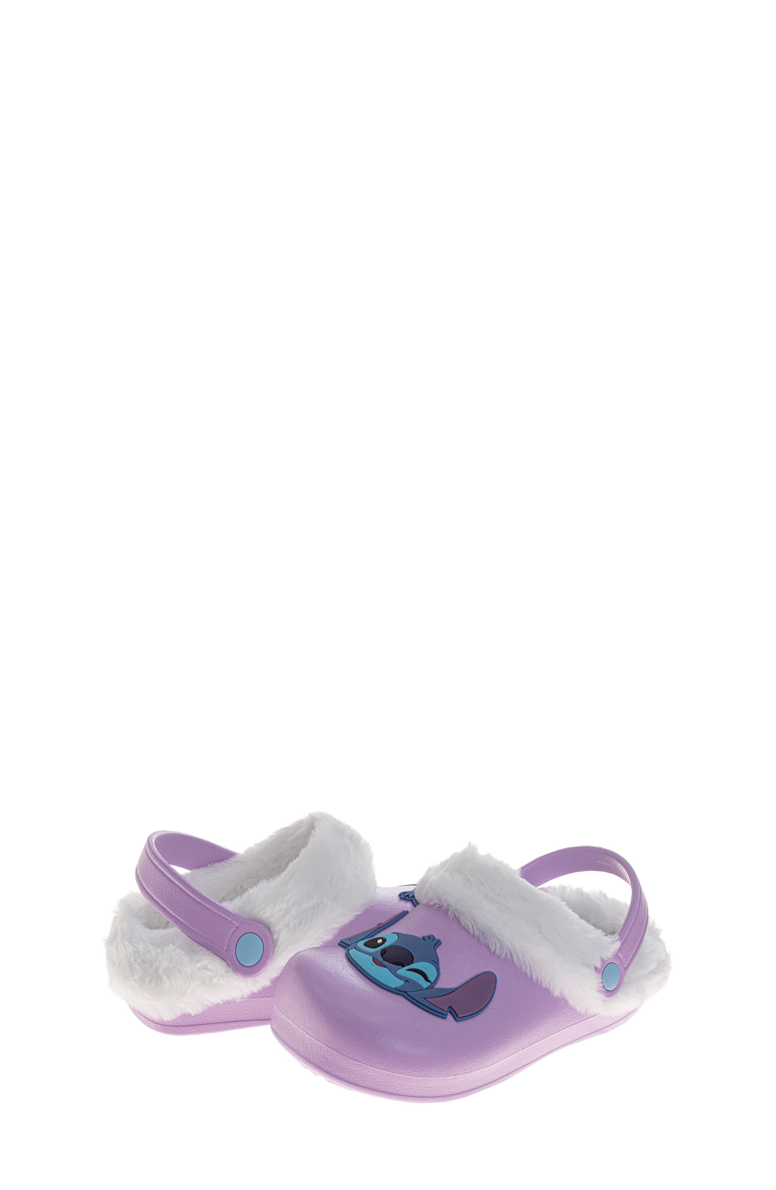 Kids' Lilo & Stitch Faux Fur Trimmed Clog, Alternate, color, LIL