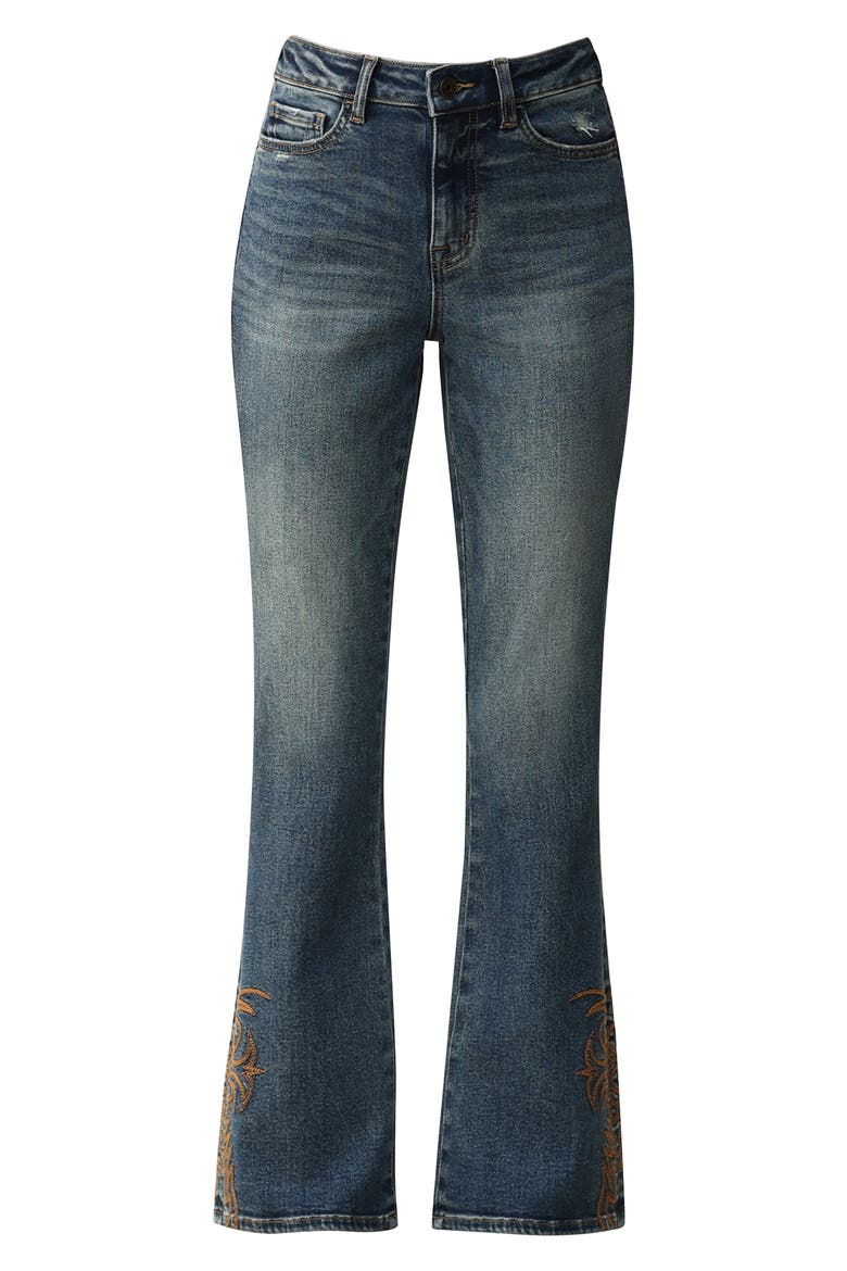 Embroidered Bootcut Jeans, Alternate, color, MEDIUM BLUE