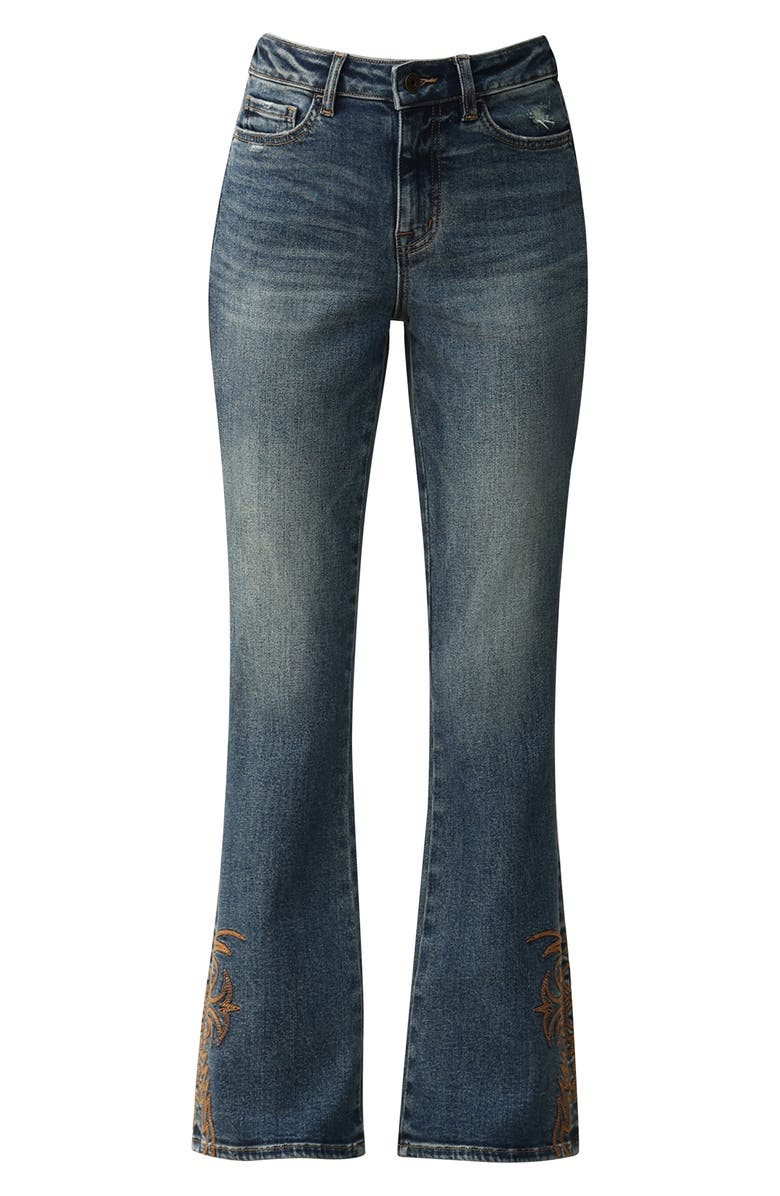 Bayeas Embroidered Bootcut Jeans, Alternate, color, Medium Blue
