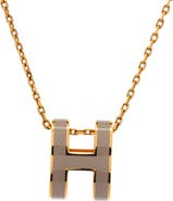 Pre-Owned Hermes Pop H Pendant Chain Necklace Metal and Enamel