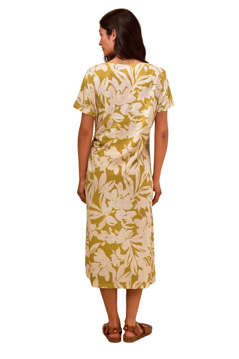 Knot Detail Jersey Dress, Alternate, color, Moss Floral