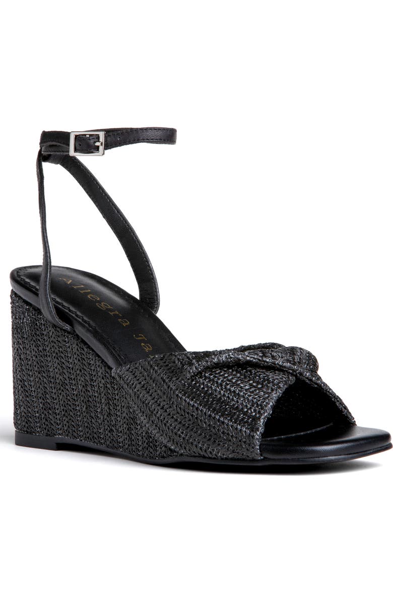 Allegra James Mona Raffia Wedge Sandal, Alternate, color,