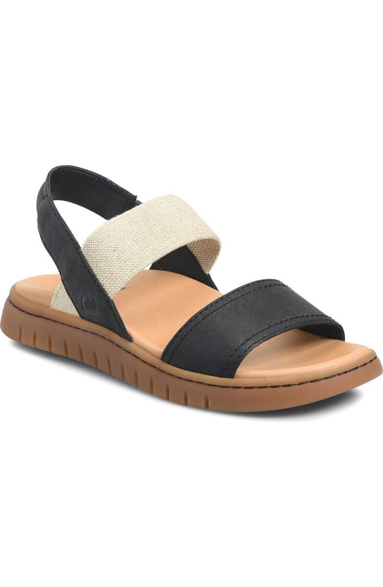 Børn Amabel Slingback Sandal, Main, color, Black Leather