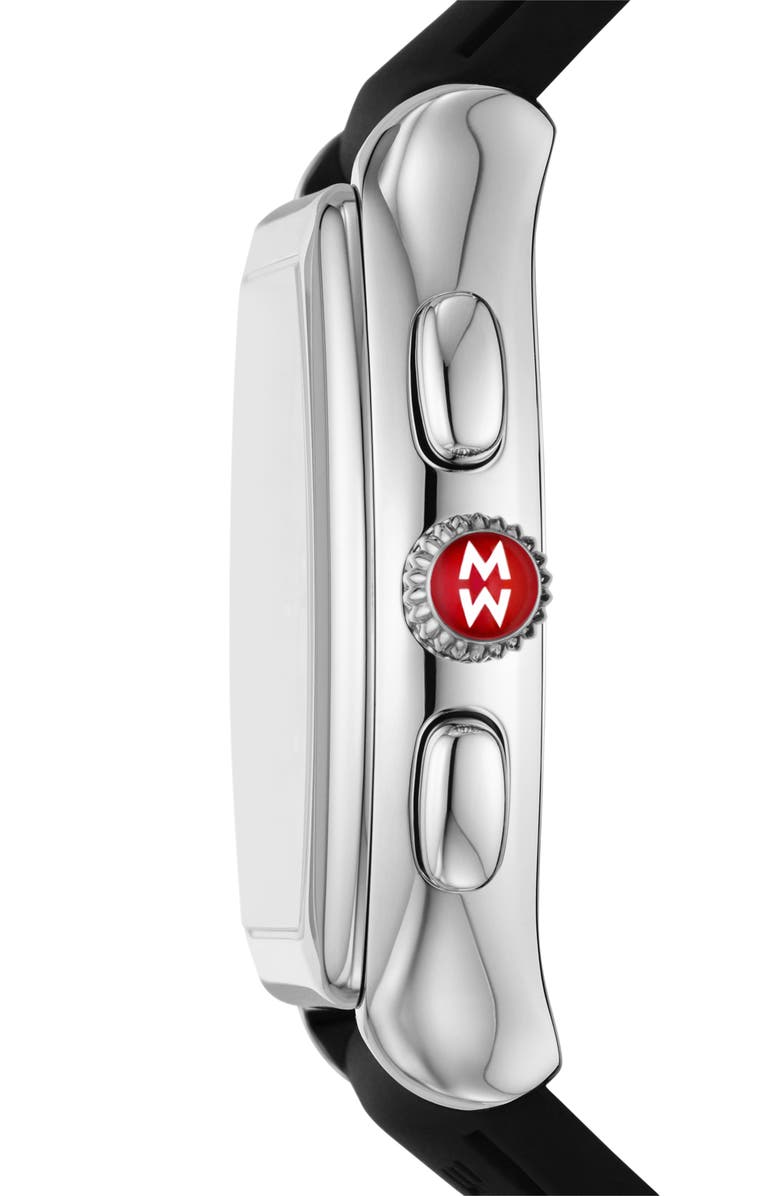 MICHELE Relevé Sport Chronograph Silicone Strap Watch, 36mm, Alternate, color, 