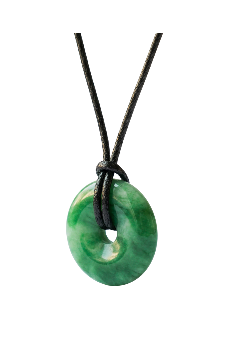 seree Medallion Green jade cord necklace, Alternate, color, 