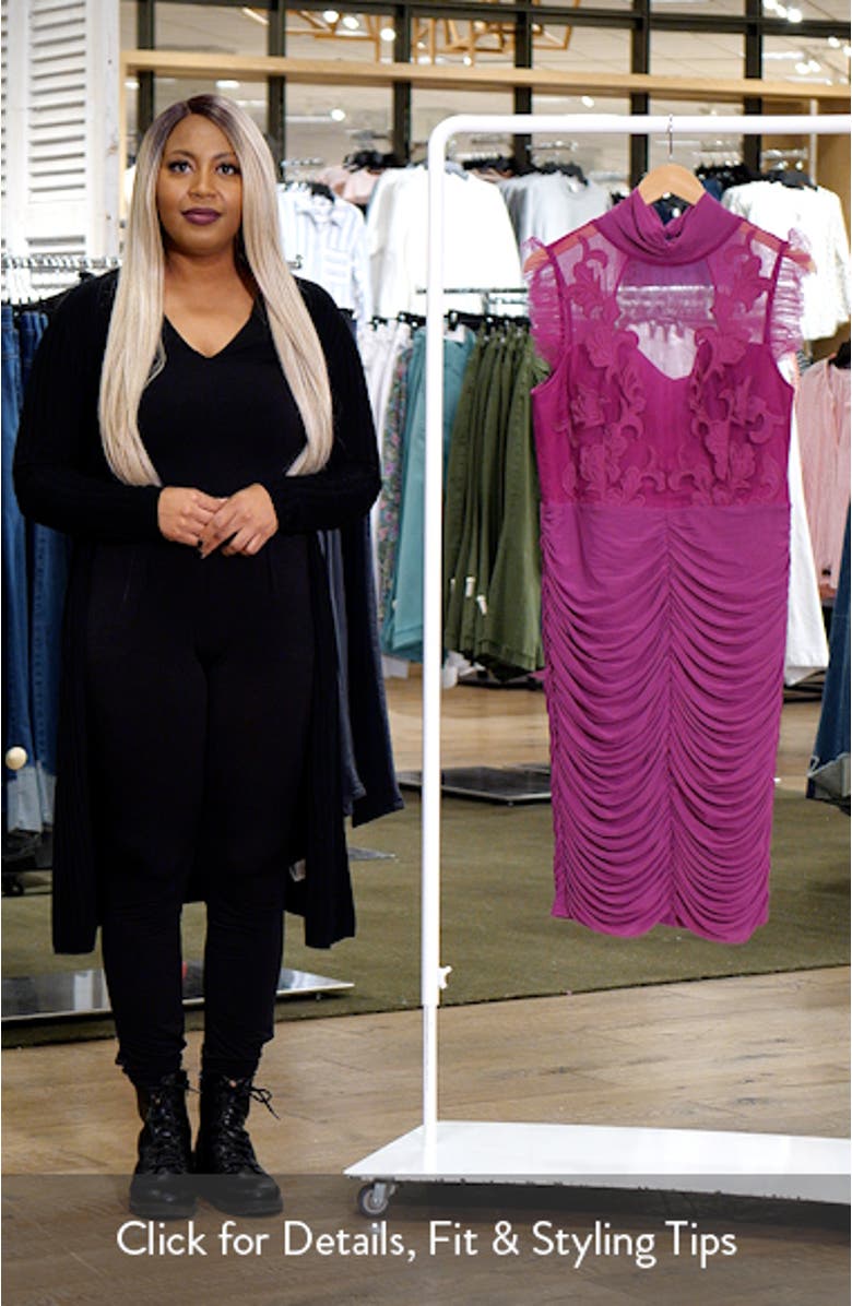 Rebecca Ruched Mock Neck Dress, sales video thumbnail