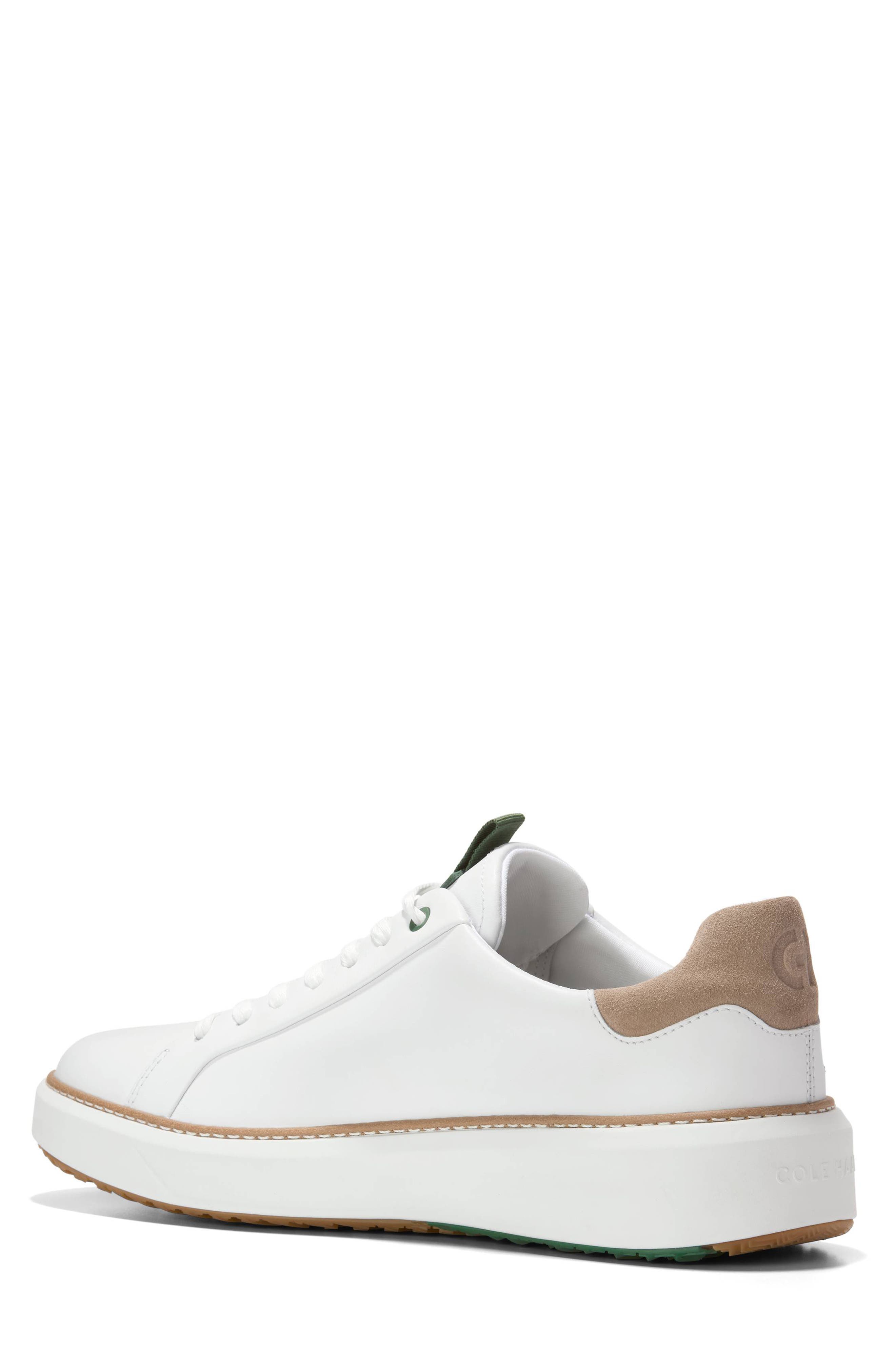 Cole Haan GrandPro Topspin Waterproof Golf Shoe, Alternate, color, Optic White/ Myrtle