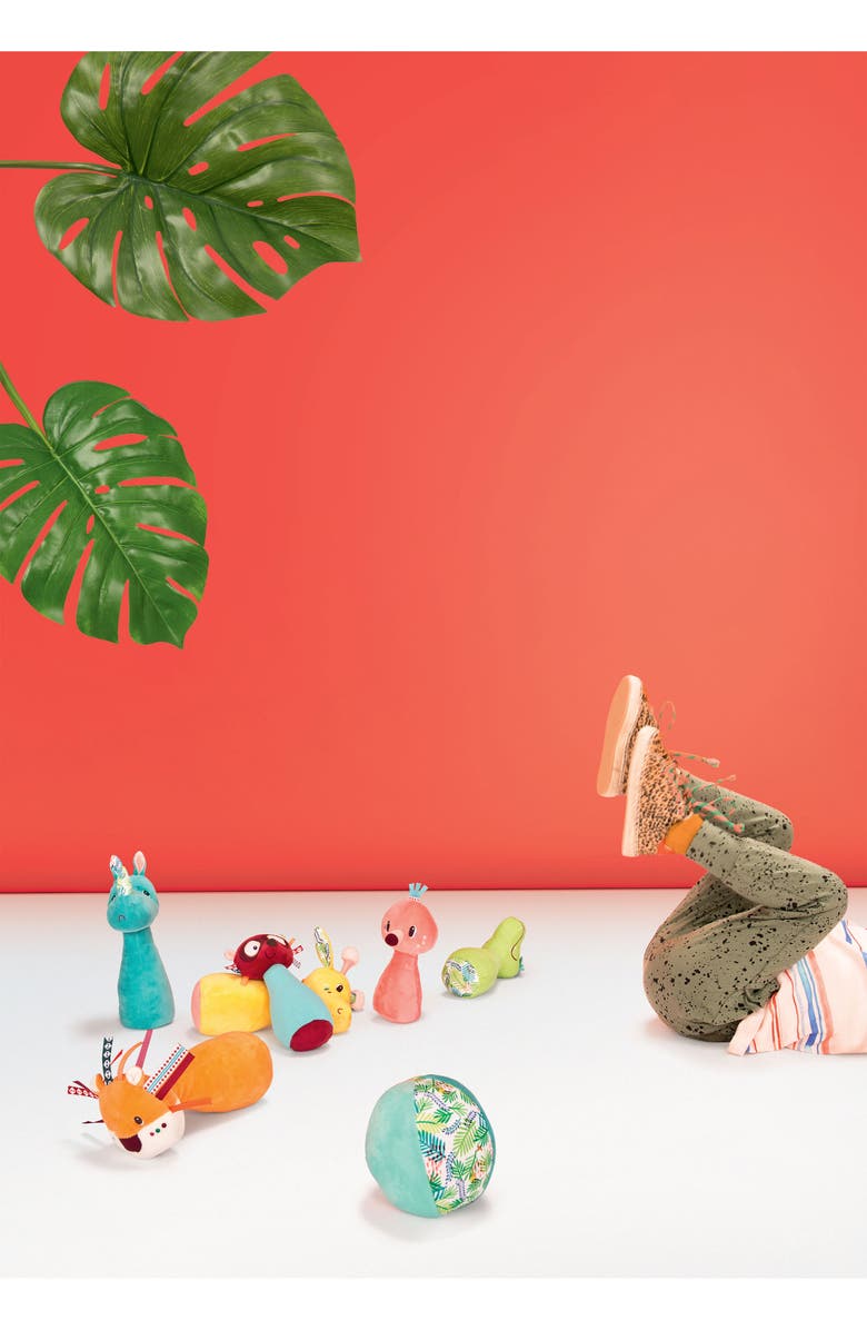 Janod Jungle Bowling Set, Alternate, color, Orange