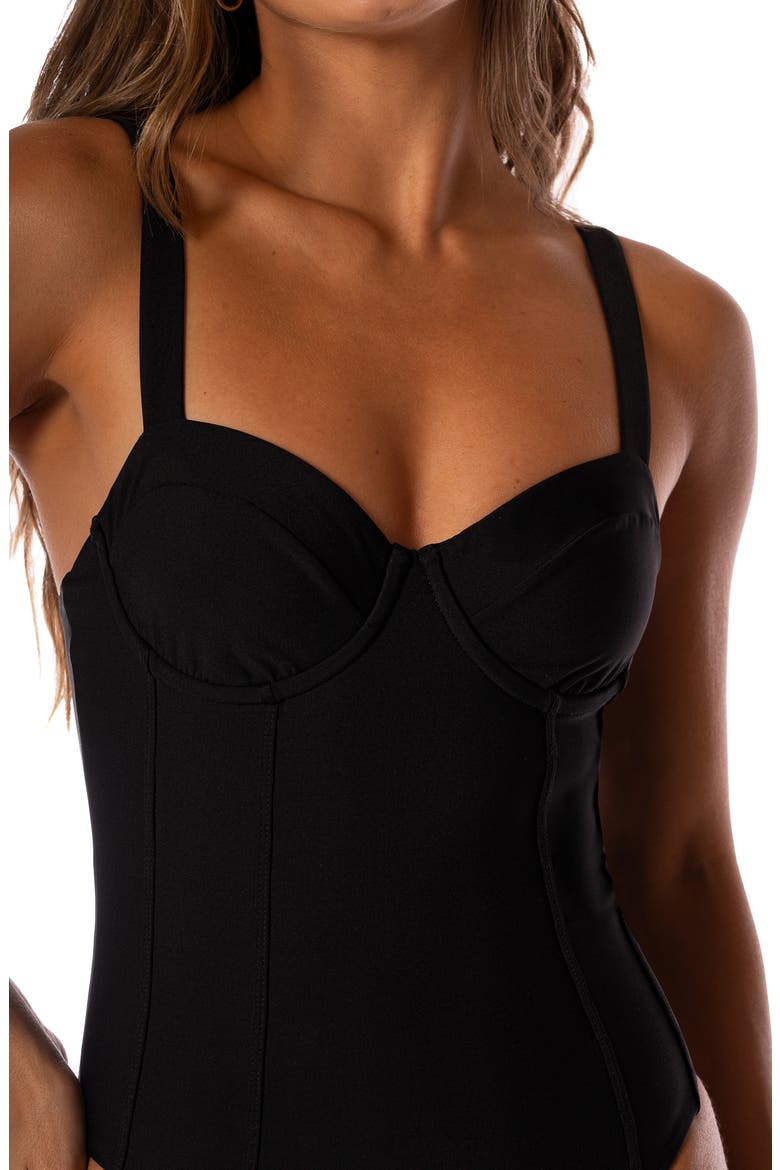 Midnight Black One-Piece Swimsuit, Alternate, color, BLACK
