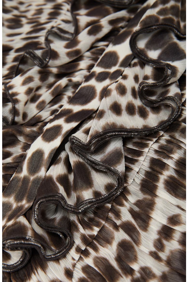 Laverna Ruched Animal Pattern Top, Alternate, color, ANIMAL PRINT