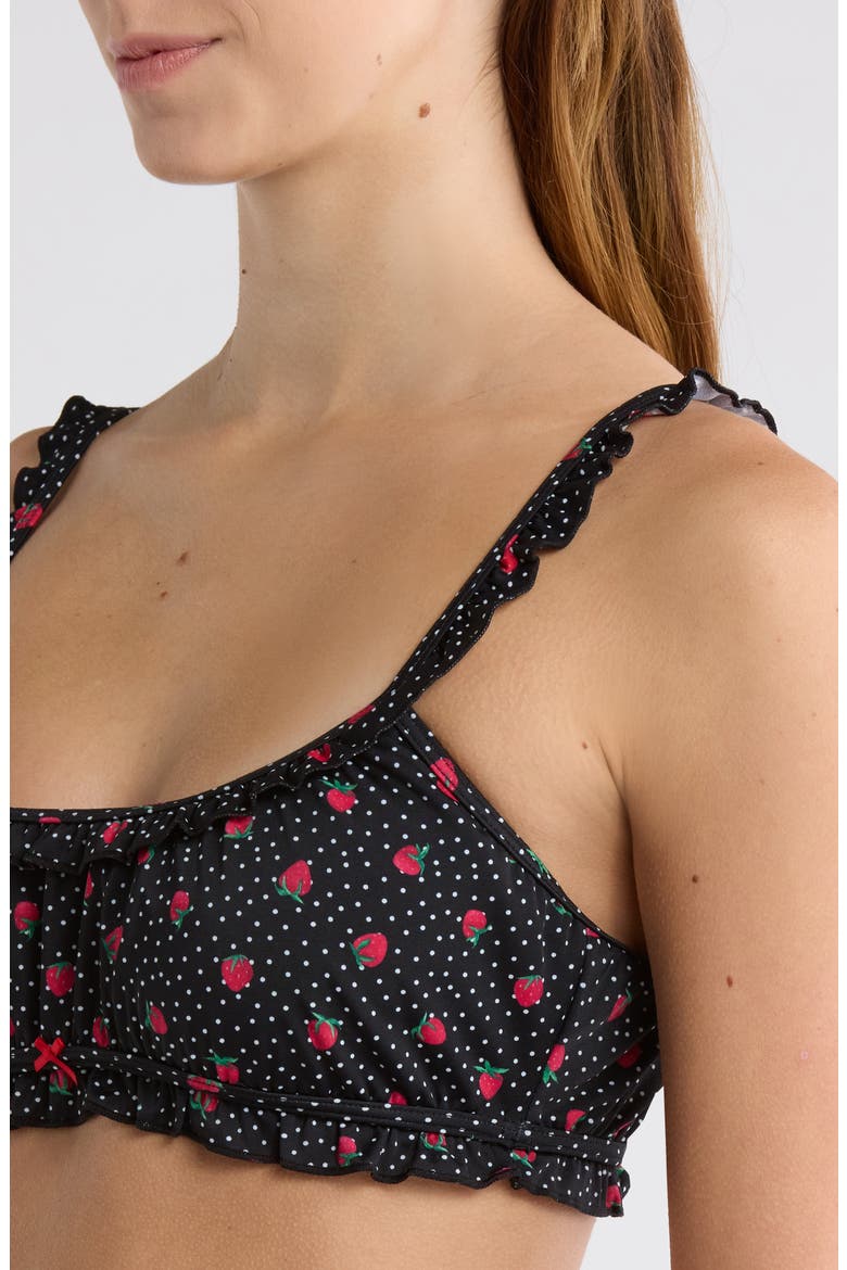 Ophelia Bikini Top, Alternate, color, STRAWBERRY DOTS