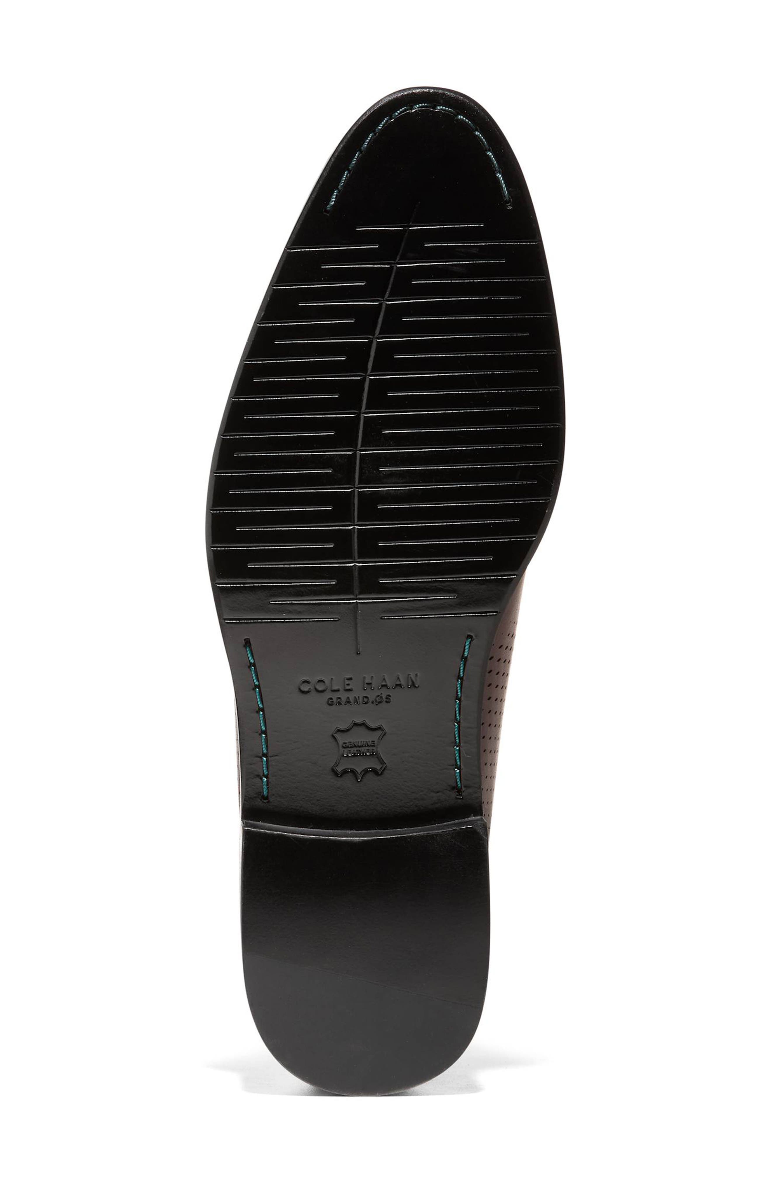 Cole Haan Washington Grand Laser Plain Toe Wholecut Shoe, Alternate, color, Ch Dark Chocolate Rever