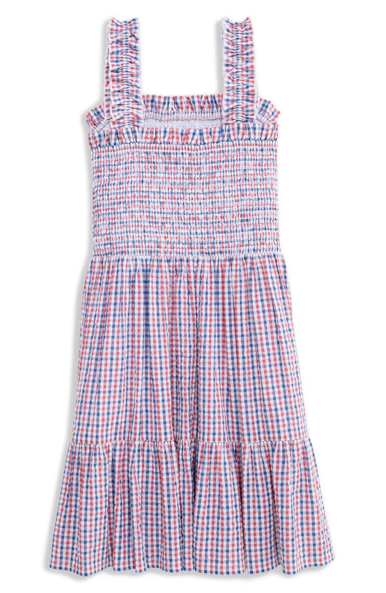vineyard vines Kids' Ellen Smocked Seersucker Dress, Alternate, color,