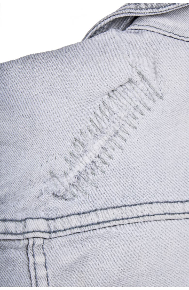 XRAY Kids' Distressed Denim Jacket, Alternate, color, Grey