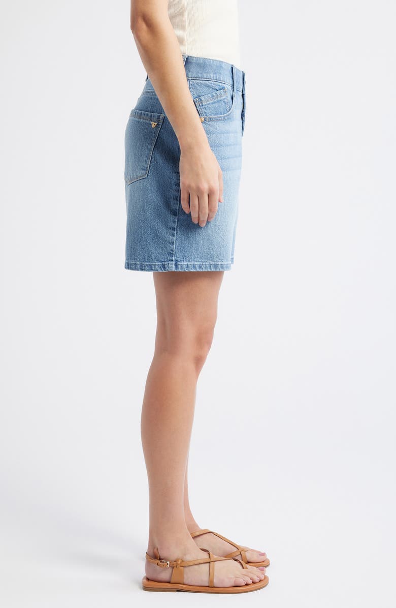 Wit & Wisdom High Waist Relaxed Denim Shorts, Alternate, color, Light Blue