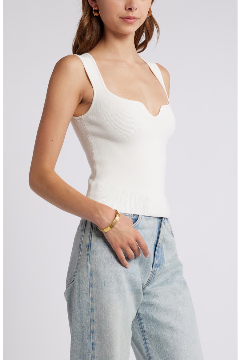 Notched Rib Sweater Tank, Alternate, color, IVORY CLOUD