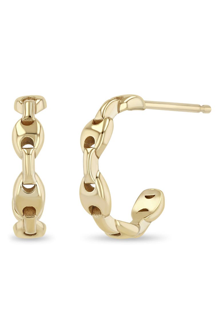 Mariner Hoop Earrings, Main, color, 14K YELLOW GOLD