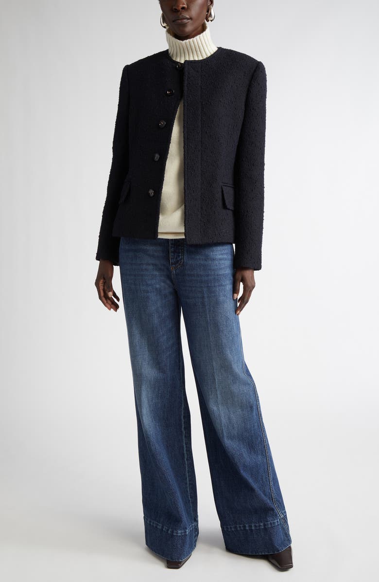 Bottega Veneta Knotted Tweed Jacket, Alternate, color, 