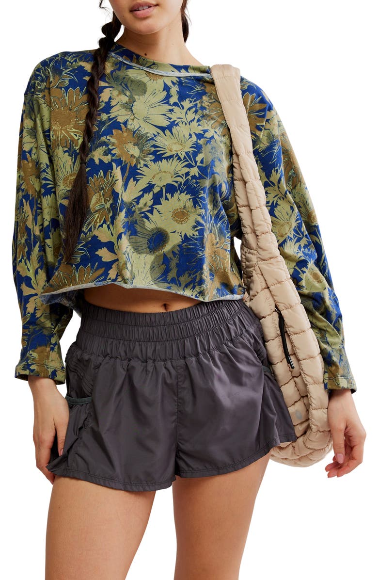 Free People Inspire Floral Boxy Long Sleeve T-Shirt, Main, color,