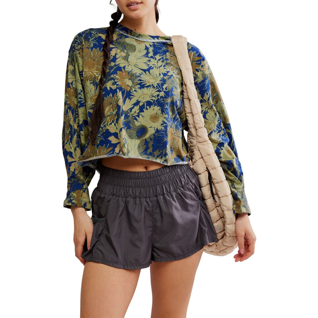 Free People Inspire Floral Boxy Long Sleeve T-shirt